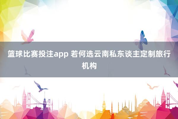 篮球比赛投注app 若何选云南私东谈主定制旅行机构