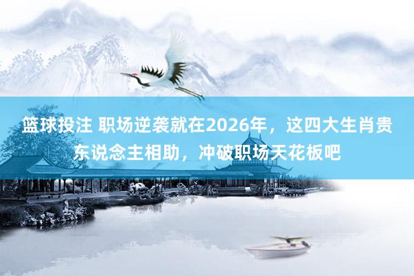 篮球投注 职场逆袭就在2026年，这四大生肖贵东说念主相助，冲破职场天花板吧
